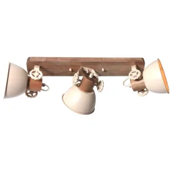 ceiling luminaire GEARWOOD 3 flames E27 IP20, creme dimmable