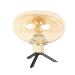 table lamp REFLEXION 1 flame E27 IP20, brass dimmable