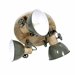 Mexlite Spot GEARWOOD, 3 flames, green