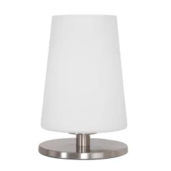 table lamp ANCILLA 1 flame, short, with switching function, conical E27 IP20, black matt dimmable