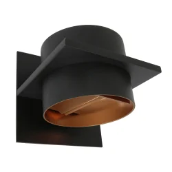 wall luminaire MURO up / down, square, cylindrical, adjustable G9 IP20, black matt dimmable
