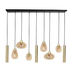 pendant luminaire REFLEXION 9 flames GU10 + E27 IP20, brass dimmable