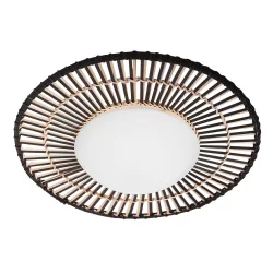 ceiling luminaire AURA 1 flame IP20, black dimmable