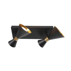 ceiling luminaire PRETO 2 flames GU10 IP20, black dimmable