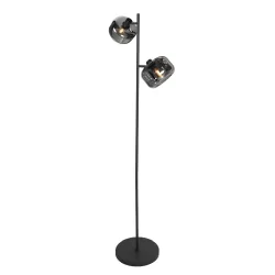 floor lamp TENEBRIS 2 flames E14 IP20, black dimmable