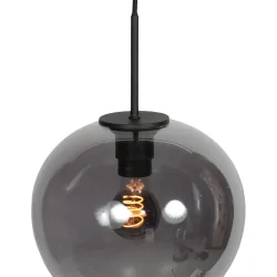 pendant luminaire HALOSWAP 1 flame E27 IP20, black dimmable