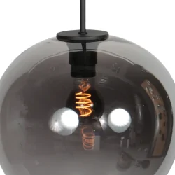 pendant luminaire SFERIO 1 flame E27 IP20, black dimmable