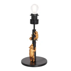 table lamp ANIMAUX 1 flame E27 IP20, black dimmable
