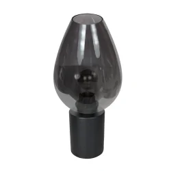 table lamp DROVIA 1 flame E27 IP20, black dimmable