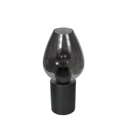 table lamp DROVIA 1 flame E27 IP20, black dimmable