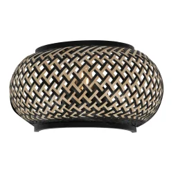 wall luminaire MAZE 1 flame E27 IP20, wood, black dimmable