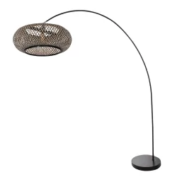 arc luminaire SOLVA 1 flame E27 IP20, black dimmable