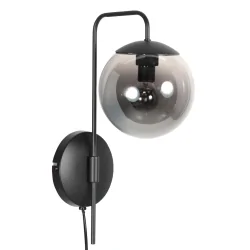 wall luminaire BOLLIQUE 1 flame E14 IP20, black dimmable