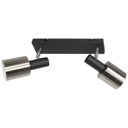 ceiling luminaire FJORGARD 2 flames E27 IP20, black dimmable