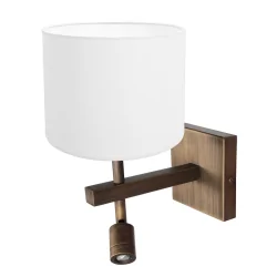 wall luminaire STANG 2 flames E27 IP20, bronze dimmable