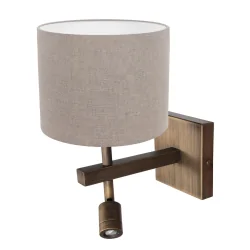 wall luminaire STANG 2 flames E27 IP20, bronze dimmable
