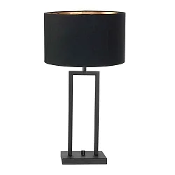 table lamp STANG up, 2-fold, with switch, with shade, with plug E27 IP20, black matt dimmable