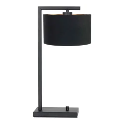 table lamp STANG down, with switch, with shade, with plug E27 IP20, black matt dimmable