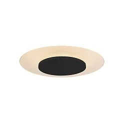 ceiling luminaire LIDO small, round, indirect, perforated IP20, black matt dimmable