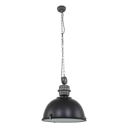 pendant luminaire BIKKEL - Ø 52CM 1 flame, large E27 IP20, black matt dimmable