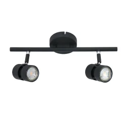 spotlight bar NATASJA 2 flames, Dim-To-Warm, adjustable GU10 IP20, steel brushed dimmable