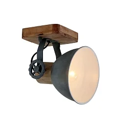 Mexlite Spot GEARWOOD, 1 flame, grey