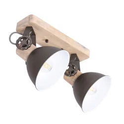 Mexlite Spot GEARWOOD, 2 flames, anthracite
