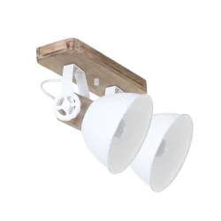 Mexlite Spot GEARWOOD, 2 flames, white