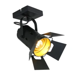Mexlite Spot CARRÉ, 1 flame, studio spotlight, black