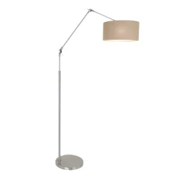 floor lamp PRESTIGE CHIC cylindrical, with switch, with shade, with jointed arm, with plug E27 IP20