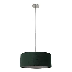 pendant luminaire SPARKLED LIGHT cylindrical, with shade E27 IP20, steel brushed dimmable