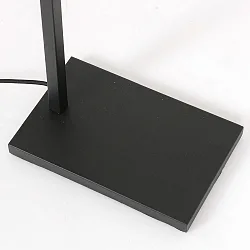 floor lamp STANG down, with switch, with shade, with plug E27 IP20, black matt dimmable