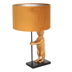 table lamp ANIMAUX - SURICATE up, with switch, with shade, with plug E27 IP20