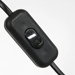 wall luminaire SPARKLED LIGHT cylindrical, with switch, with shade, with plug, adjustable E27 IP20, black matt 