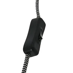 wall luminaire ELEGANT CLASSY with switch, with shade, with strain relief, with plug, adjustable E27 IP20, black matt 