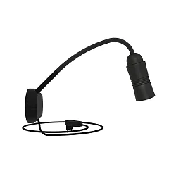 wall luminaire NEO! FLEX HOTEL II (LV) with flex arm, with plug, switchable, focusable IP20, black matt dimmable