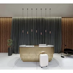 pendant luminaire NEO! SWING FIT IN (MV) built-in version, focusable IP20, copper, black matt dimmable