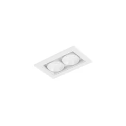 recessed downlight LINOO 2.0 2 flames, square, CCT Switch, current constant IP20, white matt dimmable