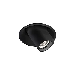 LED Recessed spot BLIEK ROUND 1.0, 350/500mA, 7/10W, 4000K, CRi >90, rotatable, swivelling, black