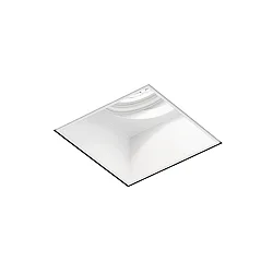 recessed spotlight STRANGE TRIMLESS 1.0 - LED 1 flame, square, flush, cardanic swivelling IP20, mat, traffic white dimmable