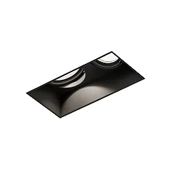 recessed spotlight STRANGE TRIMLESS 2.0 - LED 2 flames, square, flush, cardanic swivelling IP20, mat, deep black dimmable