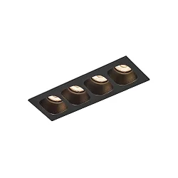 LED Recessed spot PIRRO 4.0, 4 spots, 4x 4.5W 2700K, CRi >90, dimmable, black