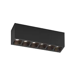 LED Ceiling luminaire PIRRO 6.0, 6 spots, 6x 4.5W 2700K, CRi >90, dimmable, black