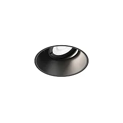 ceiling recessed luminaire DEEP ADJUST PETIT 1.0 TRIMLESS Dim-To-Warm, flush, cardanic swivelling IP20, mat, deep black dimmable