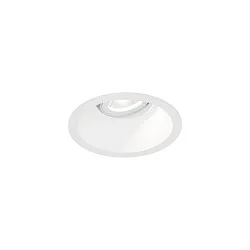 ceiling recessed luminaire DEEP ADJUST PETIT 1.0 cardanic swivelling, with wire springs IP20, mat, traffic white dimmable
