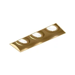 recessed luminaire STRANGE PETIT TRIMLESS 3.0 3 flames IP20, champagner 22,4W 1530lm 2700K 31° CRI 90