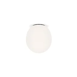 Ceiling luminaire DRO 2.0, Ø 19.5cm, E14, C35 max. 6W, aluminum / glass, white