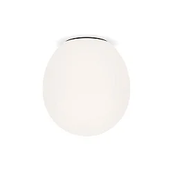 Ceiling luminaire DRO 3.0, Ø 29cm, E27, A60 max. 12W, aluminum / glass, white