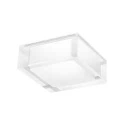 ceiling luminaire MIRBI IP44 2.0 square, with leaf springs, semi flush IP44 / IP20, traffic white dimmable