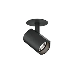ceiling luminaire CENO 1.0 with leaf springs, cardanic swivelling, semi flush IP20, black matt dimmable
